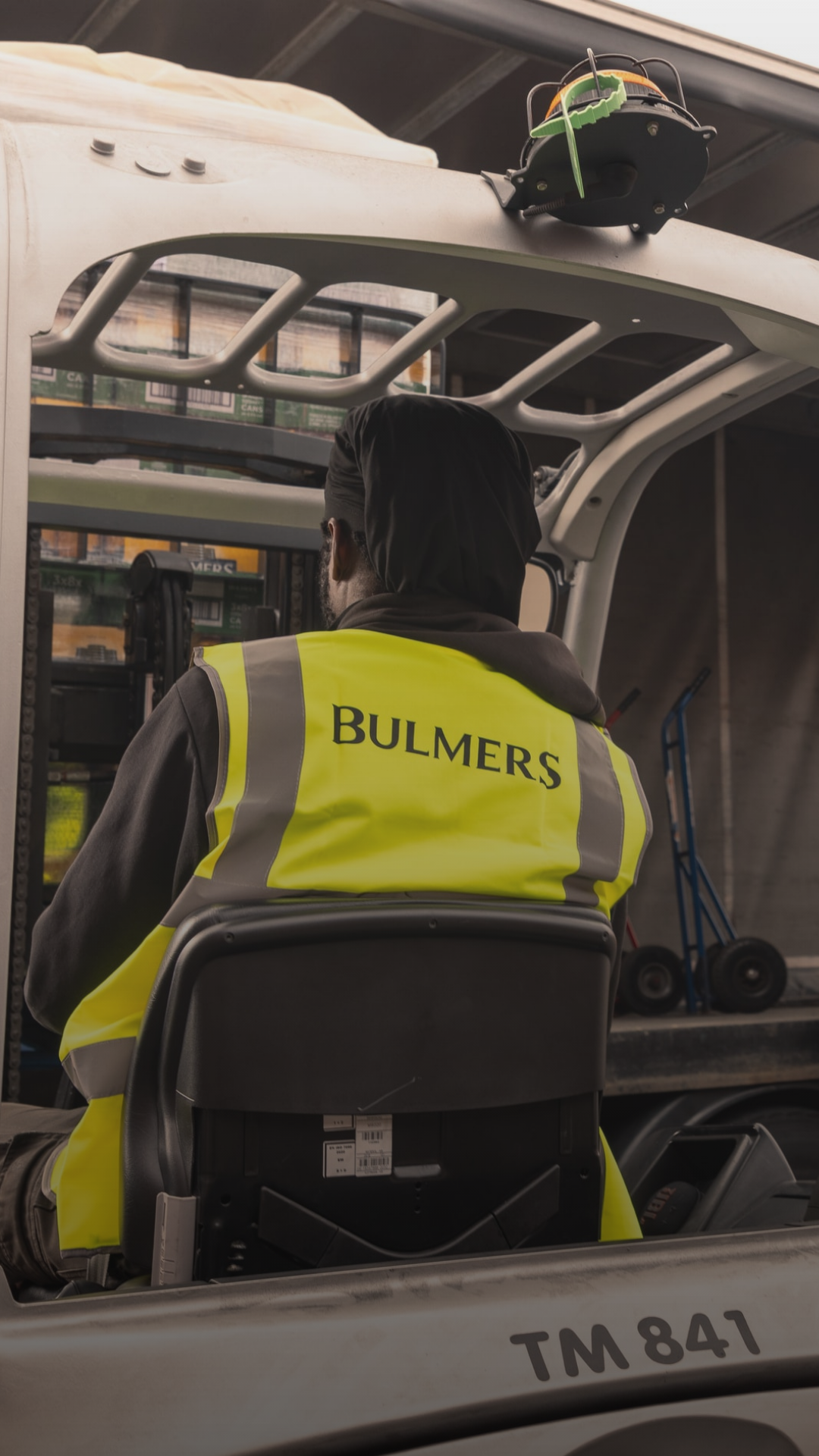 Man in Bulmers Hi vis